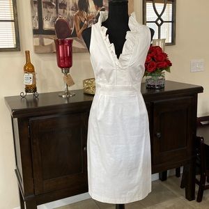White cotton lined dress